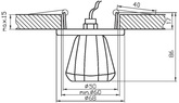 Oprawa stropowa candellux sk-32 ch g4 chrom opr. strop. stała kryształ 20w g4 lejek