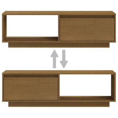 vidaXL Szafka pod TV, miodowy brąz, 110x30x33,5 cm, drewno sosnowe