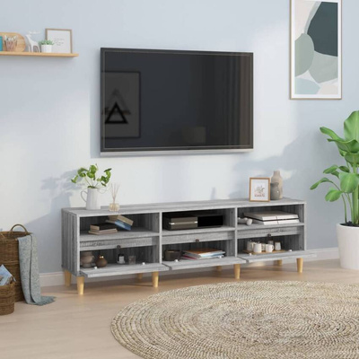 vidaXL Szafka pod TV, szary dąb sonoma, 150x30x44,5 cm wariant 7