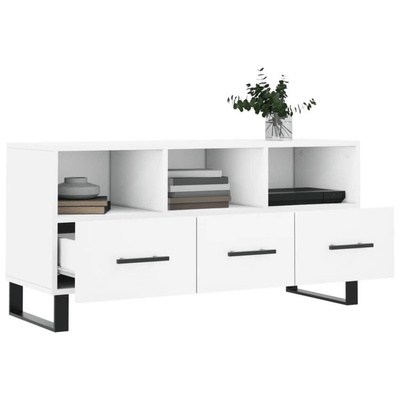 vidaXL Szafka pod TV, biała, 102x36x50 cm, materiał drewnopochodny
