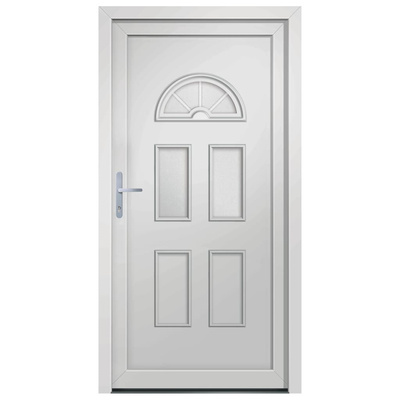 vidaXL Drzwi zewnętrzne, białe, 88x208 cm, PVC