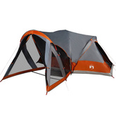 vidaXL Namiot rodzinny tipi, 8-os., szaro-pomarańczowy, wodoszczelny model standard