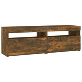 vidaXL Szafka pod TV z oświetleniem LED, przydymiony dąb, 120x35x40 cm wariant 4