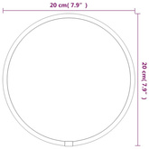 vidaXL Lustro ścienne, czarne, Ø 20 cm, okrągłe
