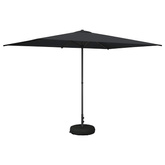 Parasol ogrodowy z podstawą 200 x 300 cm Poliester Prostokątny