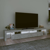 vidaXL Szafka pod TV z oświetleniem LED, szarość betonu, 230x36,5x40cm