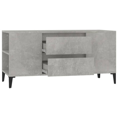 vidaXL Szafka pod TV, szarość betonu, 102x44,5x50 cm