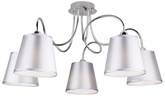 Lampa sufitowa chromowa 5x40W abażur z tkaniny Luk Candellux 35-70753