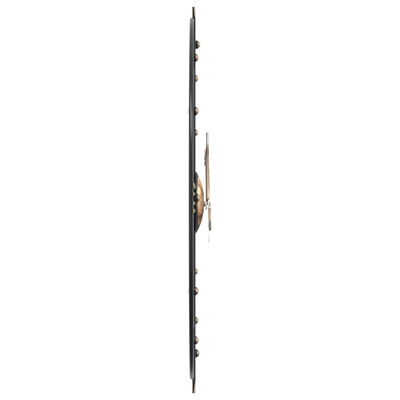 Zegar ścienny, czarny, ?60 cm, żelazo