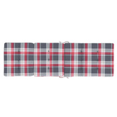 vidaXL Poduszki na leżaki, 2 szt., w czerwoną kratę, tkanina Oxford