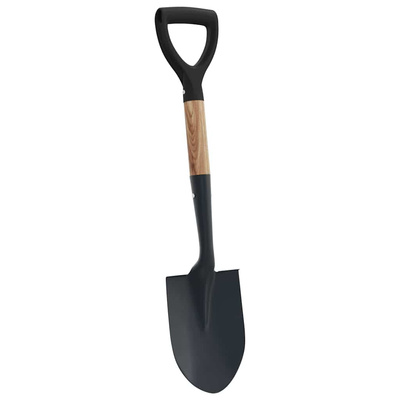 Łopata Czarny 68,5 cm Stal Powlekana i Lite Drewno