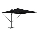 Parasol Roma Czarny 286 x 284 x 270 cm Aluminium i Poliester