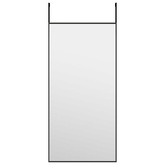 vidaXL Lustro na drzwi, czarne, 30x60 cm, szkło i aluminium