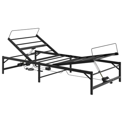 Elektro Regulowany Stelaż Łóżka Czarny 100 x 190 cm Stal