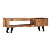vidaXL Szafka pod TV, 140x30x40 cm, lite drewno sheesham