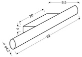 Kinkiet łazienkowy listwa LED 12W 4000K IP44 62cm Universe Candellux 21-54036