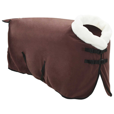 Koc dla Koni Ciemny brąz 115 cm Polarowy fleece