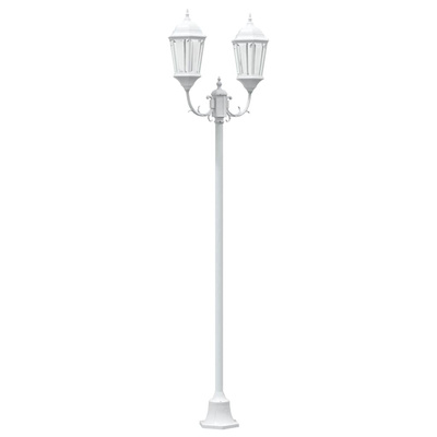 Lampa ogrodowa Biały 68 x 20 x 235 cm Aluminium i szkło