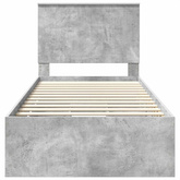 Ramka łóżka Betonowy szary 90 x 200 cm Drewno inżynieryjne