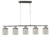 Lampa wisząca chrom z kryształkami białymi 5x40W Royal Candellux 35-28115