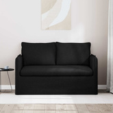 Sofa Czarny 136 x 82 x 85 cm tkanina