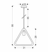 Triun lampa wisząca czarny+beżowy 1x40W E27