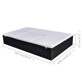 vidaXL Podwójny leżak z poduszką, polirattan, czarny