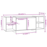 vidaXL Szafka pod TV, szarość betonu, 130x35x50 cm