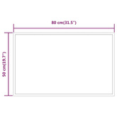 Lustro łazienkowe z LED, 80x50 cm vidaXL