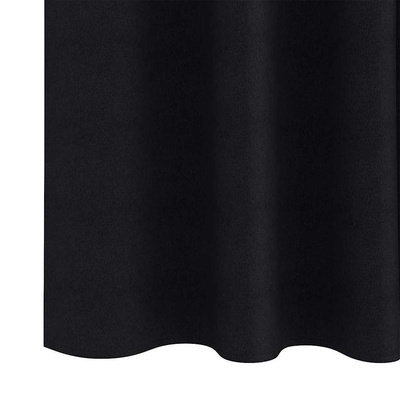 Firany blackout z kółkami 2 pcs Czarny 175 x 140 cm Poliester