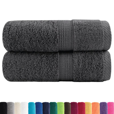 Ręczniczki premium, SOLUND, 2 szt., antracytowe, 30x50 cm, 600 g/m?