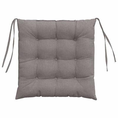 Poduszki na siedziska 4 pcs Ciemnoszary 40 x 40 x 6 cm tkanina