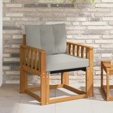 Sofa na zewnątrz Lite Drewno Akacji Naturalny i Jasny Szary