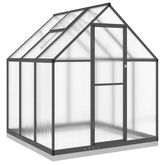 Szklarnia z ramą podstawy, antracyt, 169x169x202 cm, aluminium