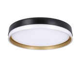 Florida lampa sufitowa plafon biały + złoty + czarny 24w led 38 cm klosz biały
