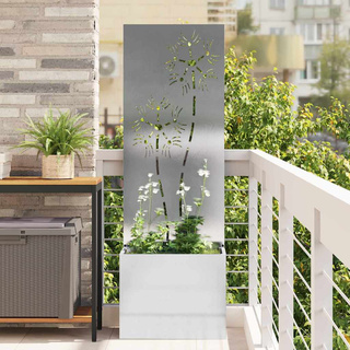Ekran zapewniający prywatność w ogrodzie Srebrny 50 x 150 cm