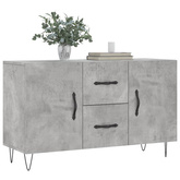 vidaXL Komoda, szarość betonu, 100x36x60 cm, materiał drewnopochodny model standard