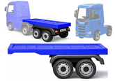 Naczepa do pojazdu na akumulator HL358 Mercedes Scania Actros niebieska