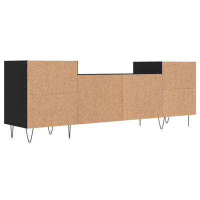vidaXL Szafka pod TV, czarna, 160x35x55 cm, materiał drewnopochodny