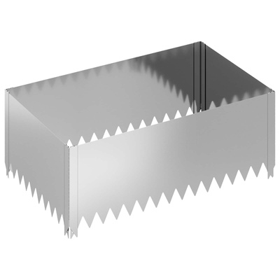 Krawężnik do trawnika 100 x 60 x 35 cm Stal srebrny