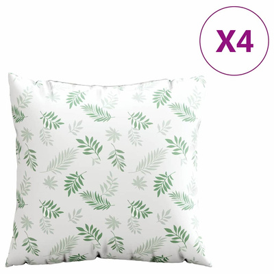 Poduszki rozrzucone Liść 4 pcs Wzór liścia 40 x 40 cm