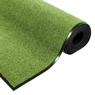 Dywanik wejściowy Zielony i Czarny 120 x 300 cm Poliamid i PVC