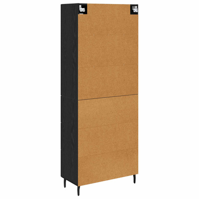 Highboard 2 szt. Czarny Dąb 69,5 x 34 x 180 cm