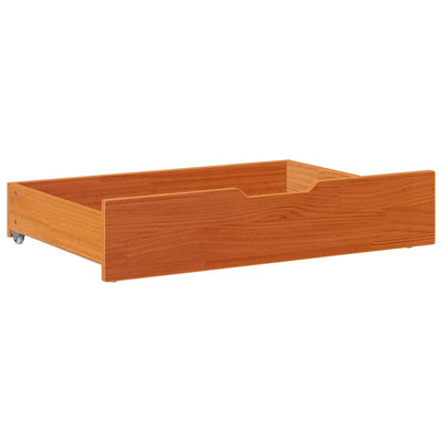 Szuflady pod łóżko, 2 szt, woskowy brąz, 85x55x17 cm, sosna