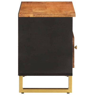 vidaXL Szafka pod TV, brązowo-czarna 80x33,5x46 cm, lite drewno mango