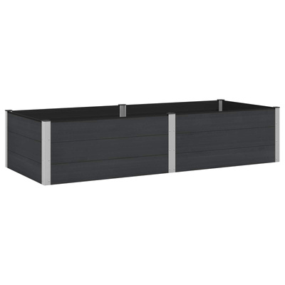 Podniesiona rabata ogrodowa Czarny 250 x 100 x 54 cm
