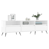 vidaXL Szafka pod TV, wysoki połysk, biała, 150x30x44,5 cm