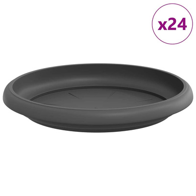 Okrągły Talerzyk Kwiatowy 24 pcs Czarny ? 15,5 x 2 cm