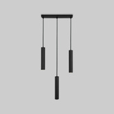 Lampa Wiszaca trzy czarne tuby GU10 Abruzzo Trotti