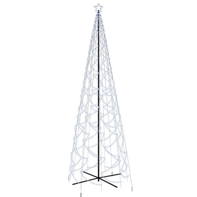 vidaXL Choinka stożkowa, 1400 zimnych białych LED, 160x500 cm